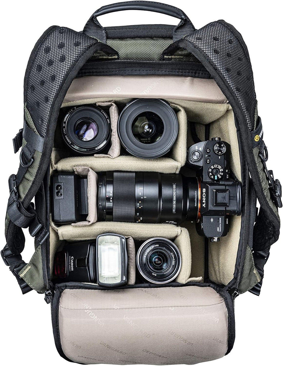 Vanguard Veo Select 37BRM GR - Rucksack für Fotoequipment Grün 37BRM - Rucksack slim, Grün 37BR