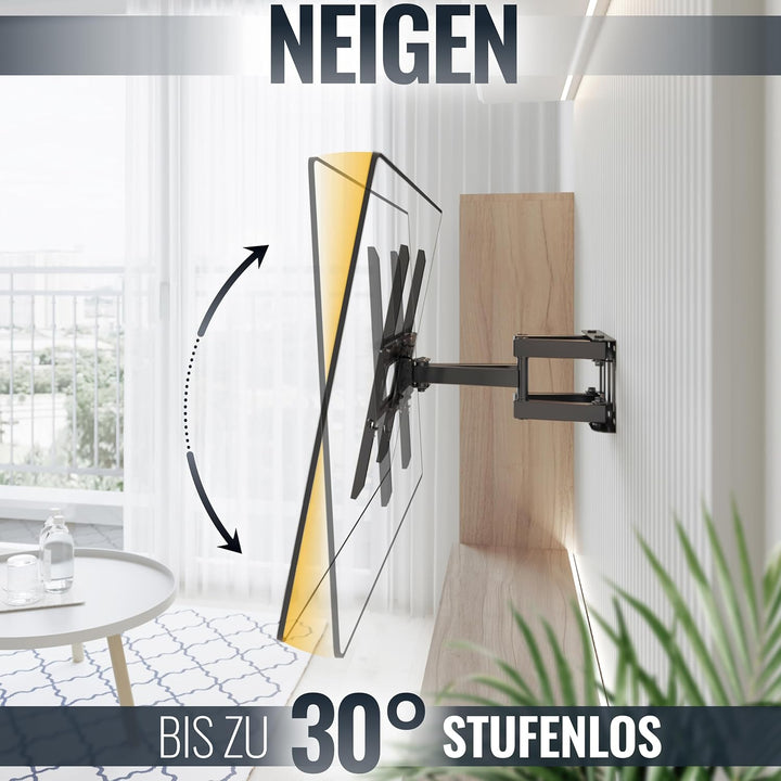 RICOO TV Wandhalterung Fernseher Schwenkbar Neigbar für 32-55 Zoll, Universal TV Halterung S5244, Fe