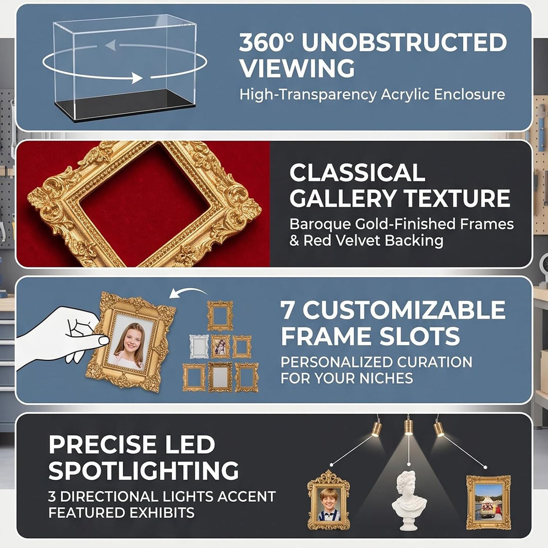 DIY Mini Museum Silhouette Box,Mini Menschen Figuren Museum,（Weiss） | mini bilderrahmen vintage mit