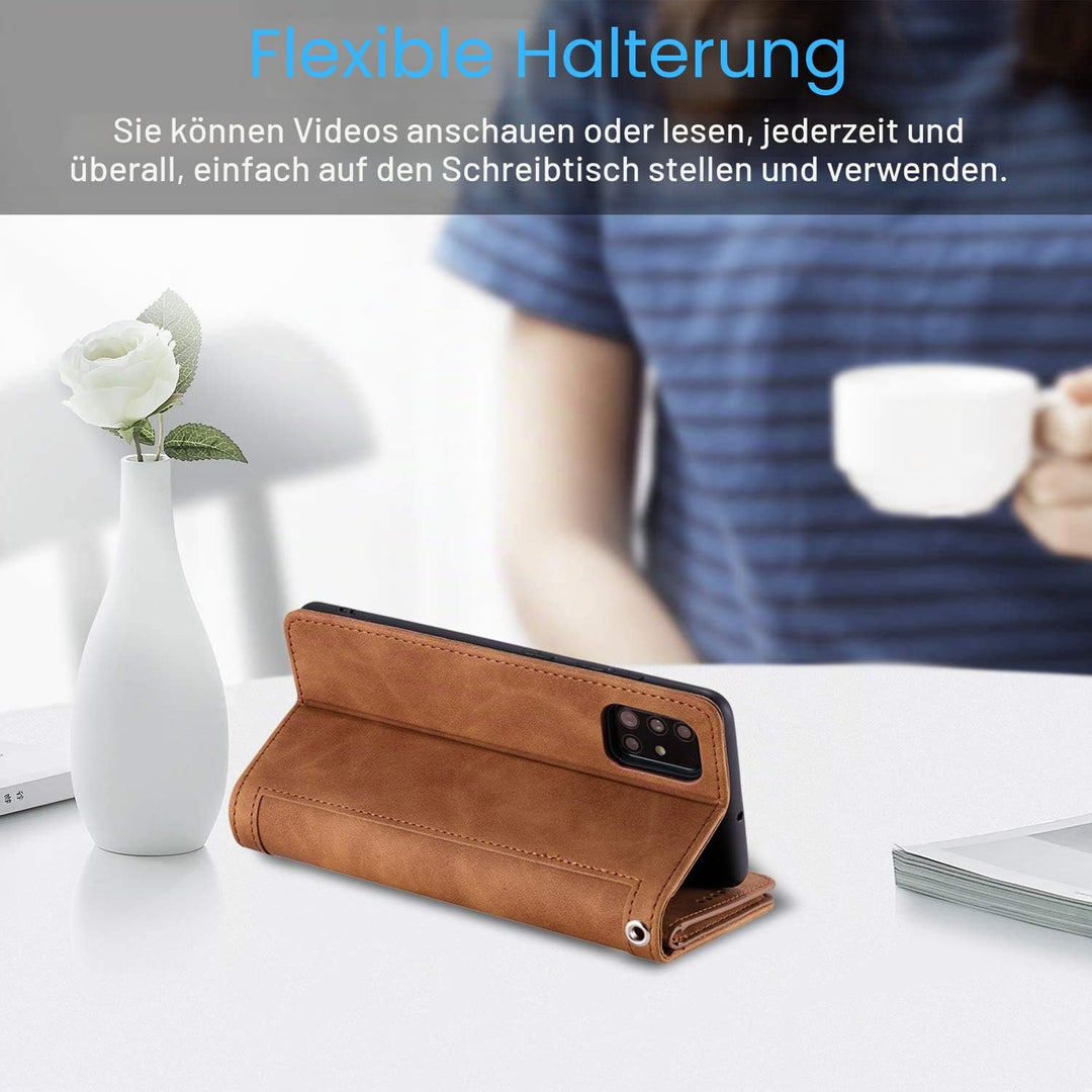 EYZUTAK Handyhülle für Samsung Galaxy S20 FE 5G Hülle,Flip Case Lederhülle Reissverschluss Magnetver