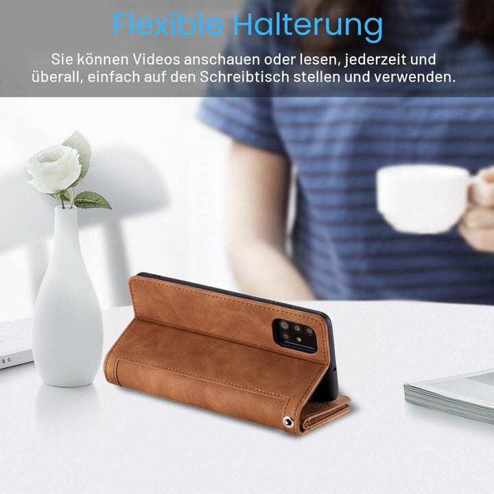 EYZUTAK Handyhülle für Samsung Galaxy S20 FE 5G Hülle,Flip Case Lederhülle Reissverschluss Magnetver