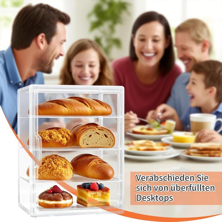 Gute Brotkasten Gross Transparente Brotbox - 4 Schichten Einstellbar Brotaufbewahrungsbox Acrylbox m