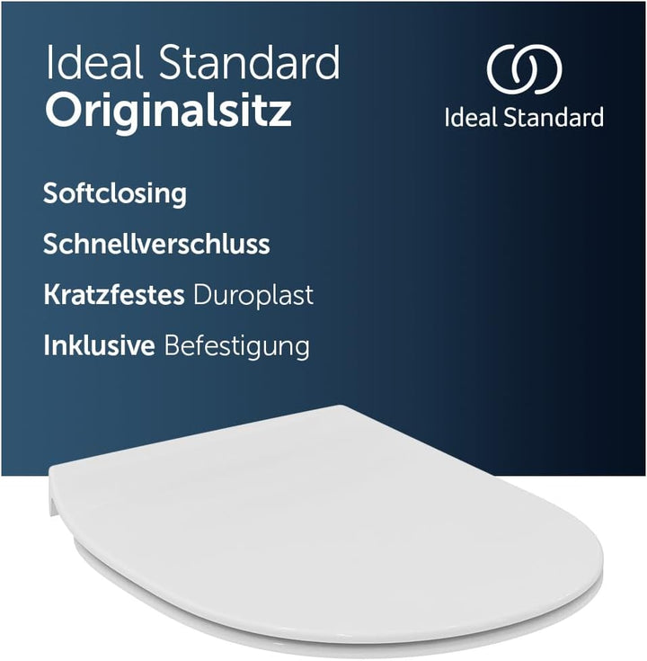 Ideal Standard E772401 Connect WC-Sitz mit Softclosing, Flat Flat mit