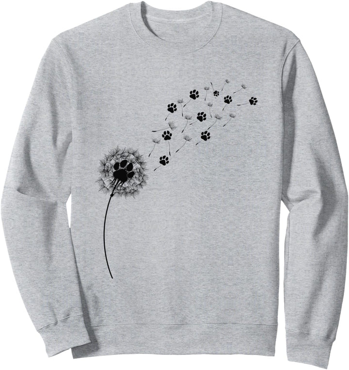 Hund Hundemamma Pfoten Abdruck Natur Löwenzahn Pusteblume Sweatshirt
