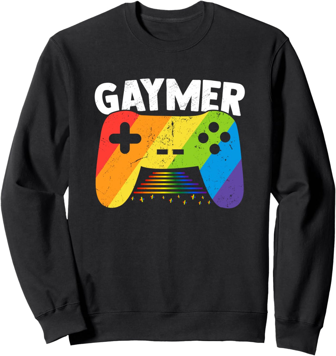 Gaymer Regenbogen Stolz Monat Video Spiel Spieler Sweatshirt