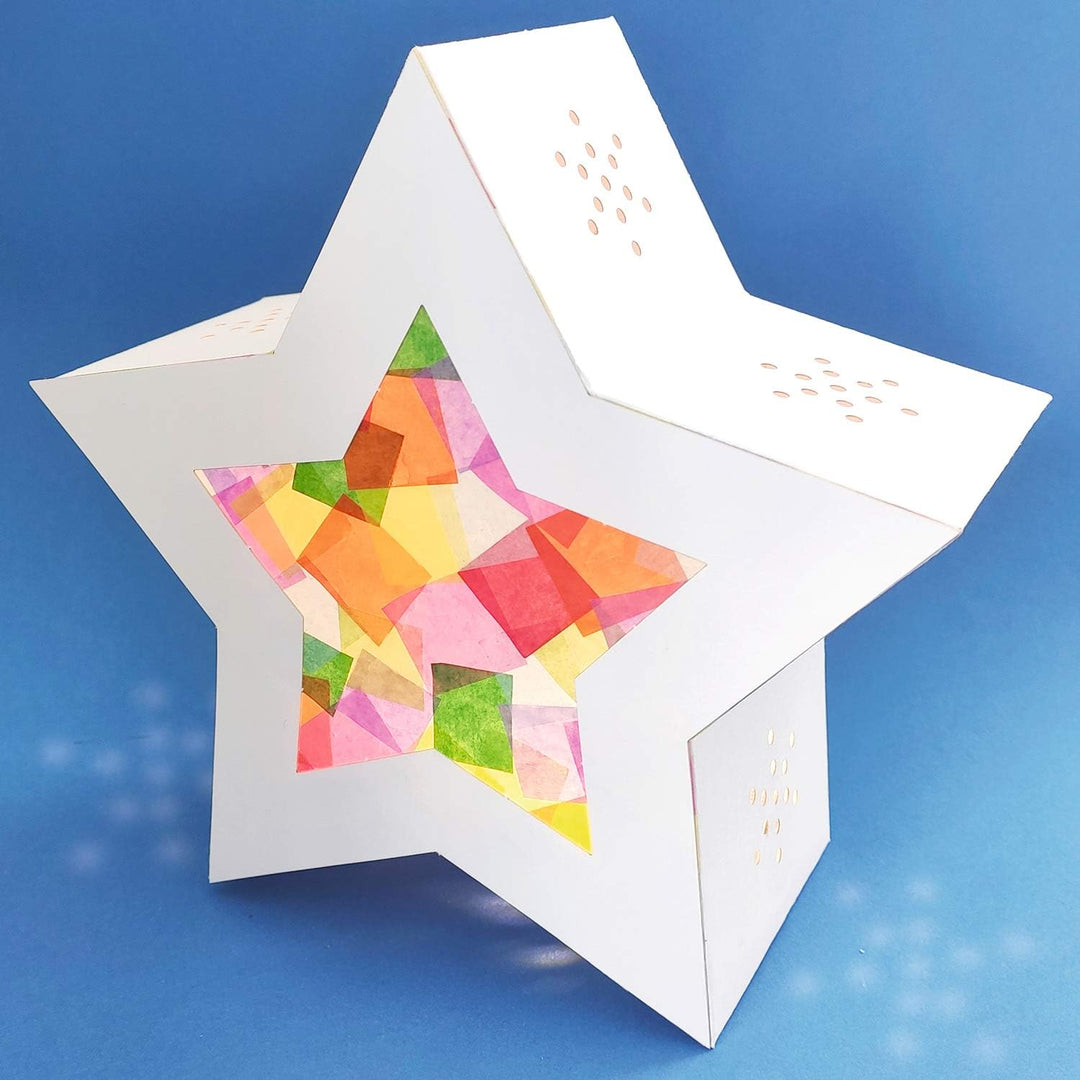 Ursus 18770002 - Twinkle Star, weiss, ca. 19,3 x 18,3 x 8 cm, Laternen Rohling Stern aus Fotokarton