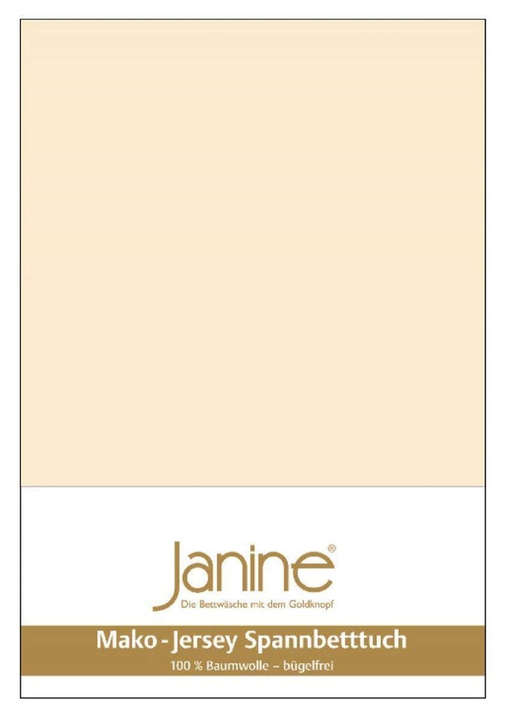 Janine Spannbetttuch 5007 Mako Jersey 180/200 bis 200/200 cm leinen Fb. 27 180/200 cm - 200/200 cm L