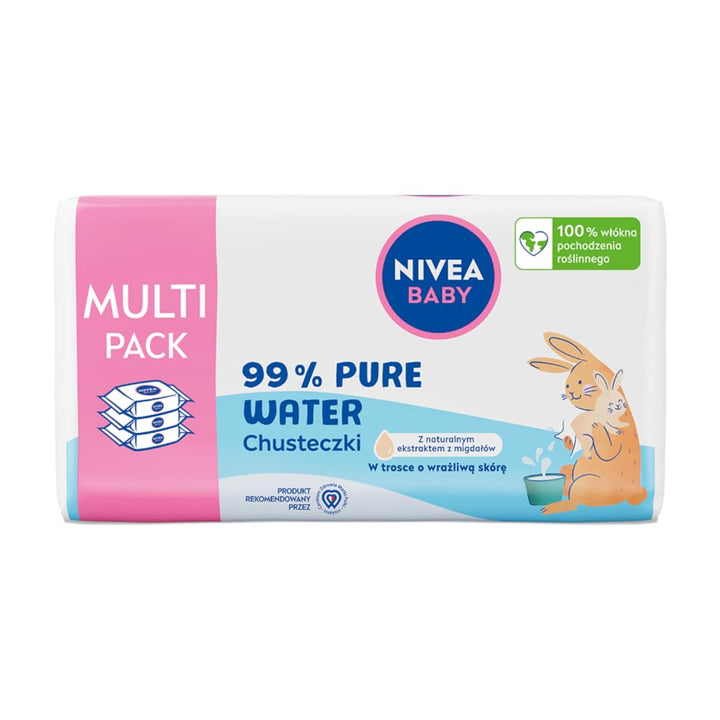 NIVEA BABY Taschentücher Biologisch abbaubar 99% Pure Water, Sparpack, 3 x 57 Stk. 171 stück (1er Pa