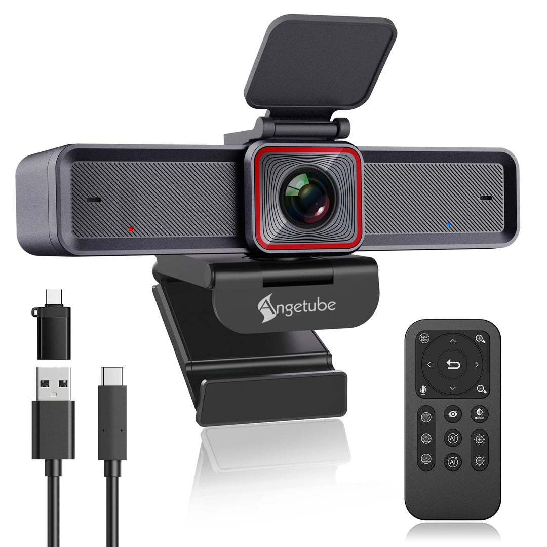 Angetube 4K-Streaming-Webcam mit KI-Tracking, HDR, Dual-AI-Mikrofone mit Geräuschunterdrückung, spez