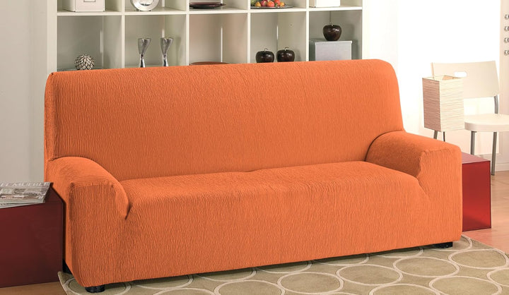 Martina Home Elastischer Sofabezug Modell Emilia 2 Plätze orange, 2 Plätze Orange