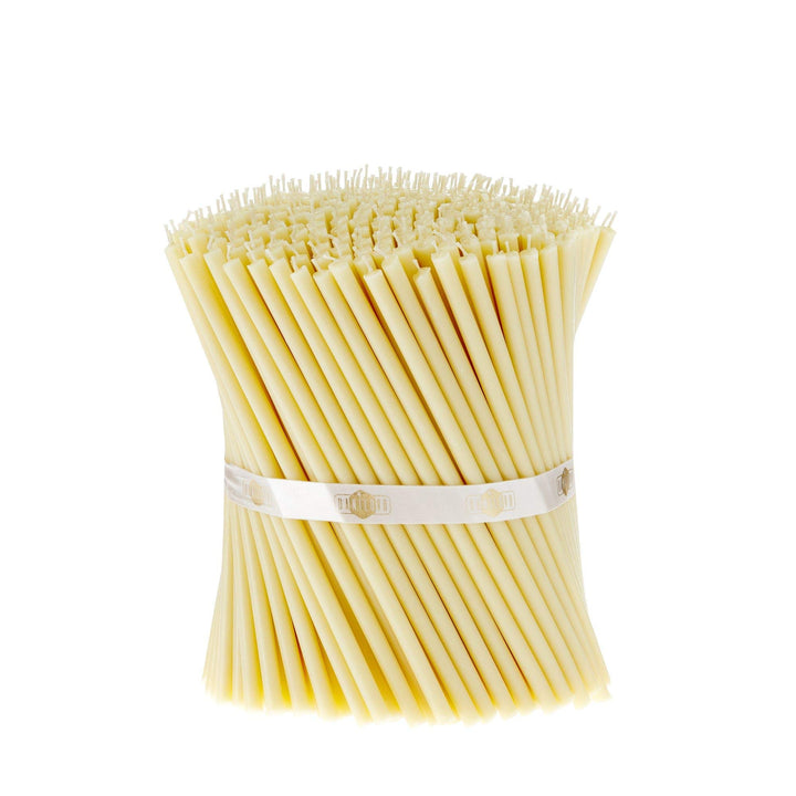 Danilovo 50 Stück Weiss Bienenwachs Kerzen - Orthodoxe Kerzen für Gebet, Rituals, Tischdeko Hochzeit