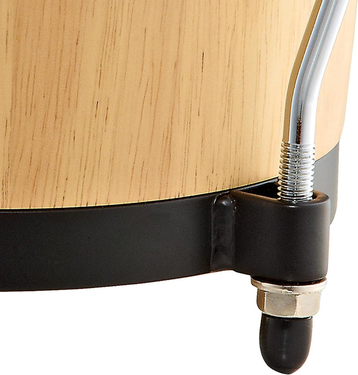 Nino Percussion NINO3NT-BK Holzbongo Kessel natur / Hardware schwarz