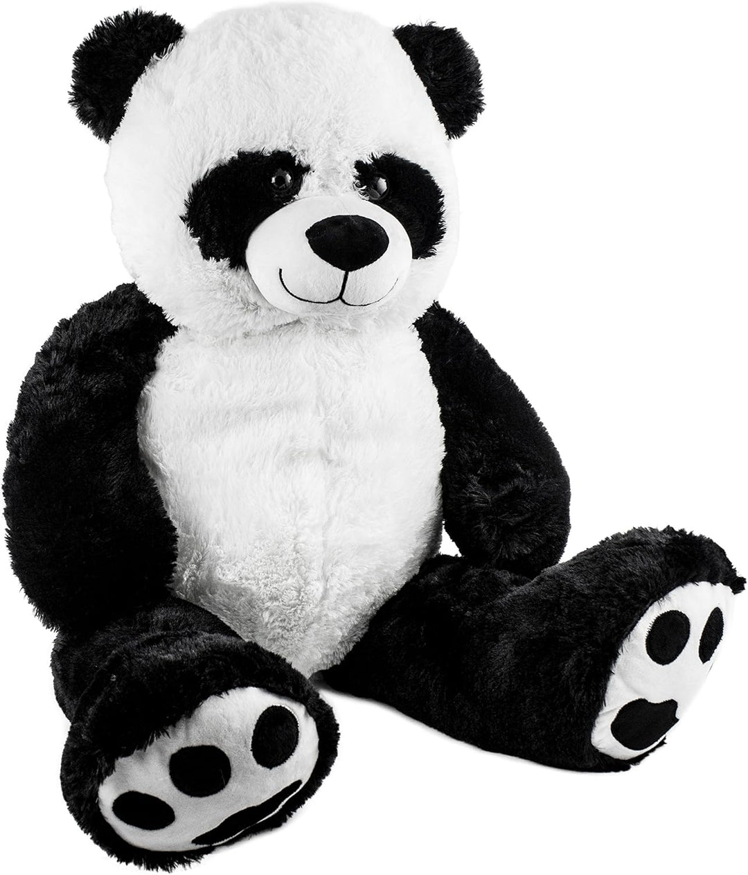 BRUBAKER XXL Panda 100 cm gross mit einem I Love You Herz Stofftier Plüschtier Kuscheltier Teddybär