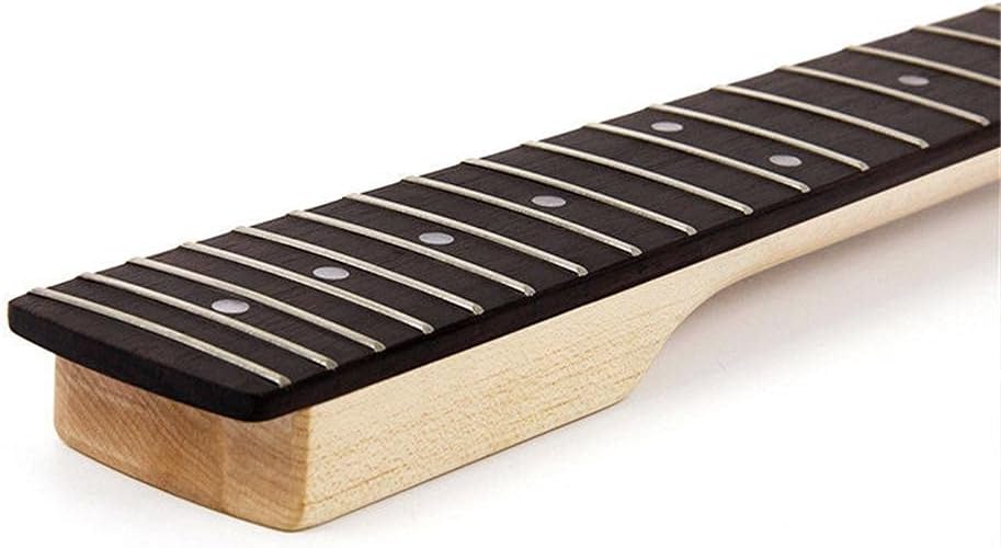 BTSEURY Gitarrenhals mit 22 Bünden, Holzgriffbrett, Palisander-Griffbrett, E-Gitarren-Ersatz