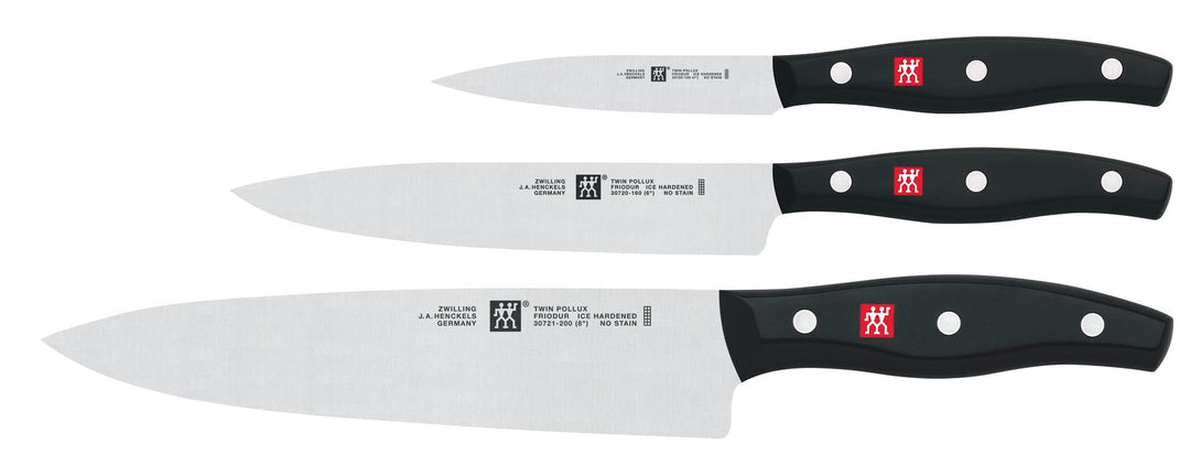 ZWILLING Messer-Set, 3-tlg., Spick-/Garniermesser, Fleischmesser, Kochmesser, Rostfreier Spezialstah