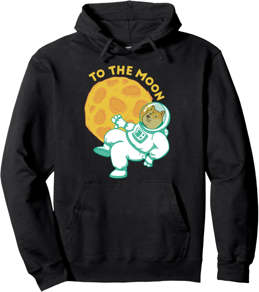 Dogecoin & Crypto - To the Moon! Pullover Hoodie