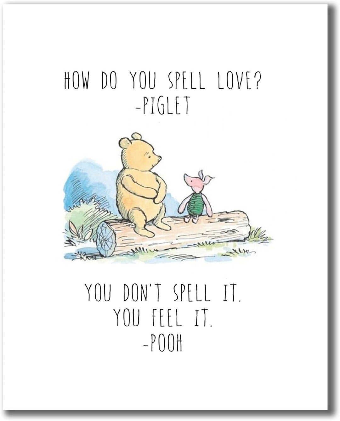 Winnie the Pooh Classic Art Prints – Set von vier 8x10 - Set Of Four Prints, 8x10 - Set Of Four Prin