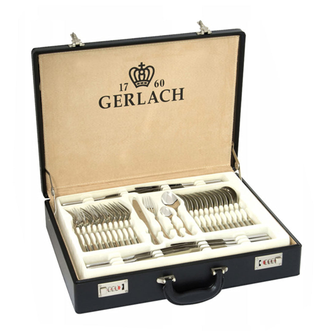 Gerlach Besteck-Set Glänzend Muza, Edelstahl, Silberglänzend, 68 EL. in Einer Kiste Silberglänzend 6