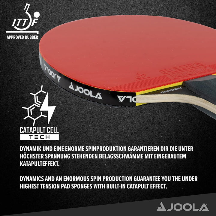 JOOLA Carbon Tischtennisschläger ITTF zugelassener Profi Tischtennis-Schläger für Fortgeschrittene S
