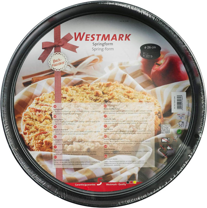 Westmark Springform, Ø 26 cm, mit Antihaftbeschichtung, kaltgewalzter Stahl, Back Klassiker, Anthraz