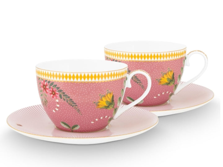 PiP Studio 51004135 La Majorelle Tasse mit Untertasse pink 0,28 l Set2 (1 Set)