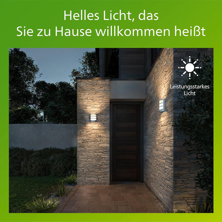 Philips myGarden LED Python Wandaussenleuchte mit Bewegungsmelder, 6W, Edelstahl, mit Bewegungsmelde