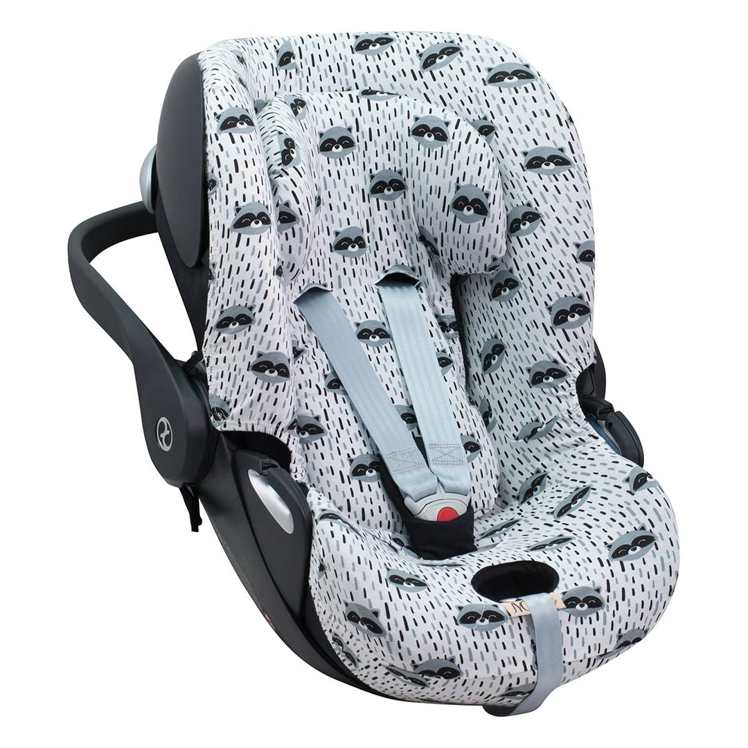 JYOKO Kids SitzBezug kompatibel mit Cybex Aton Cloud-Q-M-2-4-5 (Cloud Q-M, Raccoon) Cloud Q-M Raccoo