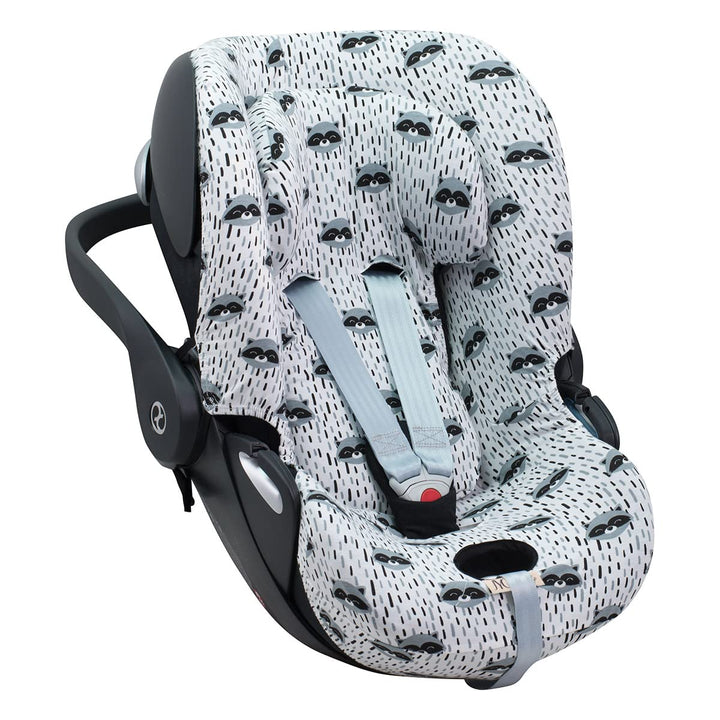 JYOKO Kids SitzBezug kompatibel mit Cybex Aton Cloud-Q-M-2-4-5 (Cloud Q-M, Raccoon) Cloud Q-M Raccoo