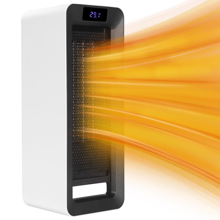 Mingfuxin Heizlüfter Energiesparend, 1500W ECO Heizlüfter Leise, PTC Keramik Heizung mit Thermostat,