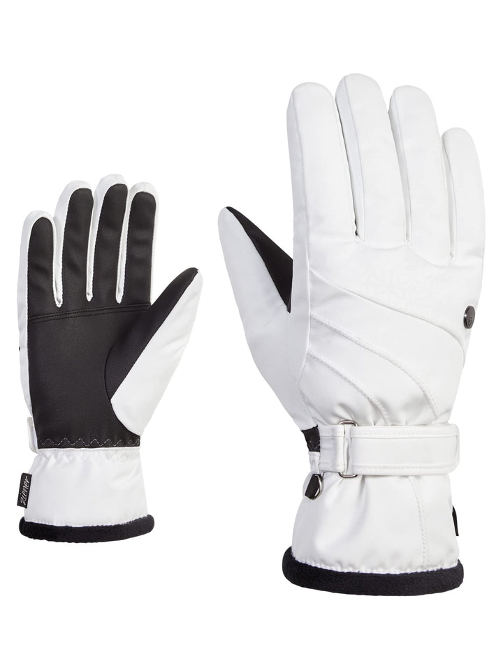 Ziener Damen Kasa Ski-Handschuhe/Wintersport | extra warm, atmungsaktiv, G-Loft 8.5 Weiss, 8.5 Weiss
