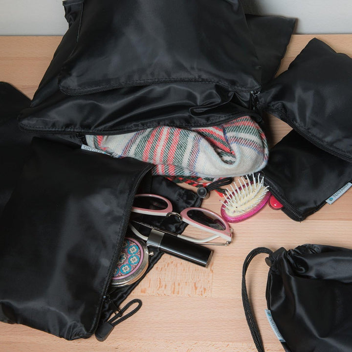 Navaris Koffer Packbeutel Set 7-teilig - 7X Schuhbeutel Wäschebeutel Reise Packtaschen - Rucksack Or