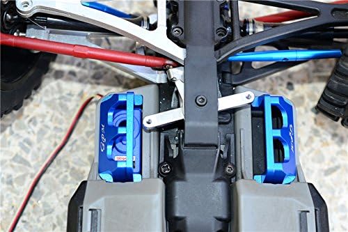 GPM for Traxxas 1/16 Mini E-Revo/Mini Rally Aluminum Servo Protector - 2Pcs Set Blue