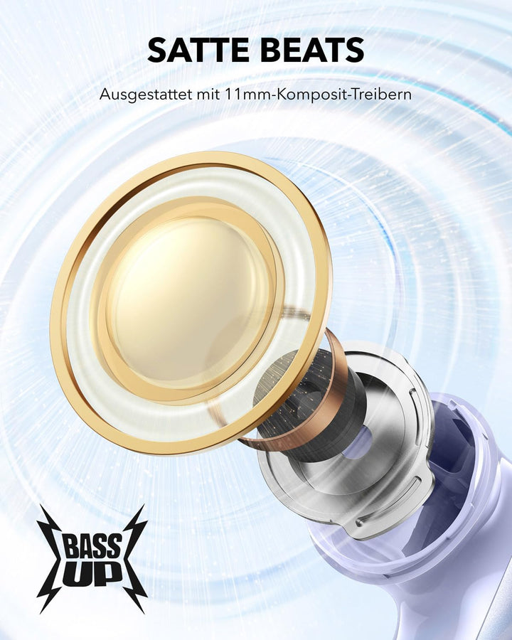 soundcore P40i by Anker, Wireless Earbuds mit Noise Cancelling, Adaptive Geräuschunterdrückung, Bass