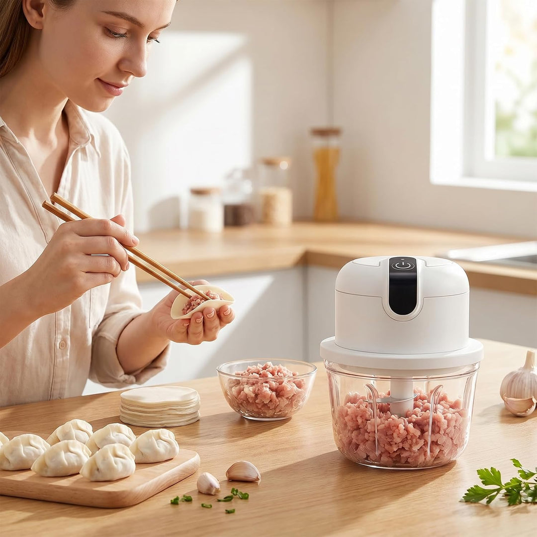 Elektrischer Küchenzerkleinerer, Mini Zwiebel Zerkleinerer Elektrisch, Zwiebelzerkleinerer Elektrisc