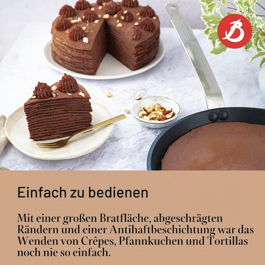 De Buyer 'Choc'Crêpes-Pfanne, antihaftbeschichtet, grau, Diamètre 30 cm, Diamètre 30 cm