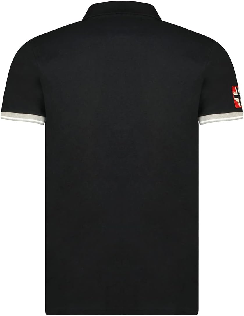 Geographical Norway Kutta Men Poloshirt Herren Klassisch Bedruckt Baumwolle Kurzarm Lässige Knopflei