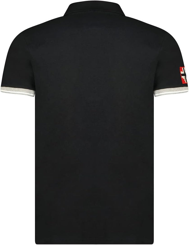 Geographical Norway Kutta Men Poloshirt Herren Klassisch Bedruckt Baumwolle Kurzarm Lässige Knopflei