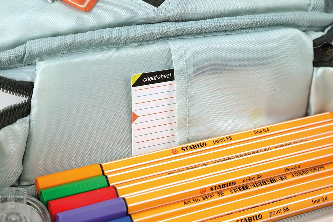 Nitro Pencil Case XL Inkl. Geo Dreieick & Stundenplan, Federmäppchen, Schlampermäppchen, Faulenzer B