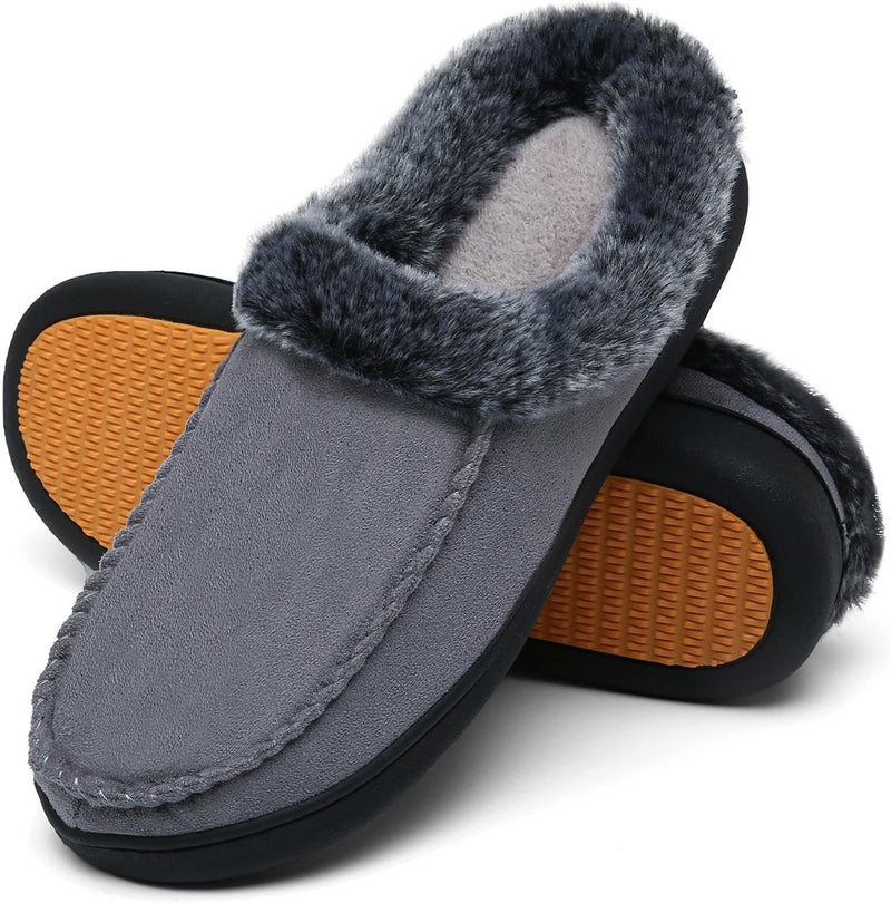 Mishansha Damen Winter Rutschfest Warme Hausschuhe Memory Foam Plüsch Pantoffeln, Gr.36-43 37 EU Str