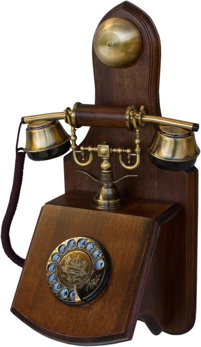 Opis 1921 Cable - Modell D - Wandtelefon Retro/Altes Telefon mit Wählscheibe/Festnetztelefon Retro/A