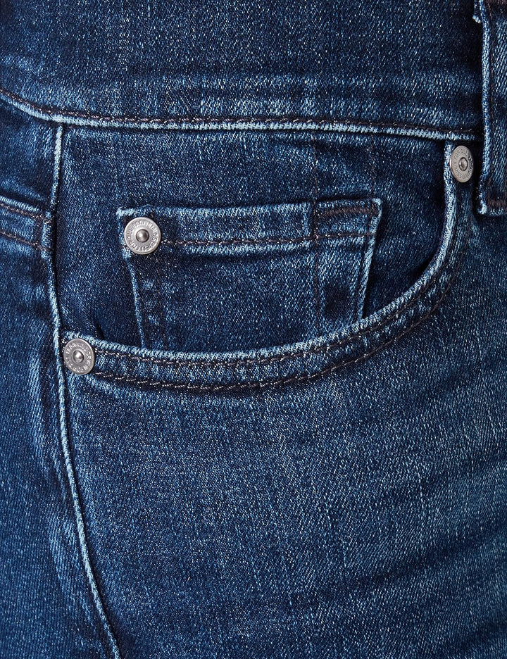 7 For All Mankind Damen The Straight Crop Jeans 30 Dark Blue, 30 Dark Blue