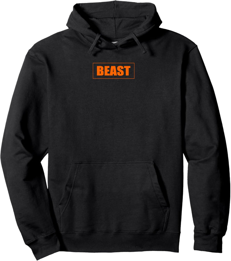 Beast Gym Motivation orange Farbe Fitness Workout Sport Pullover Hoodie