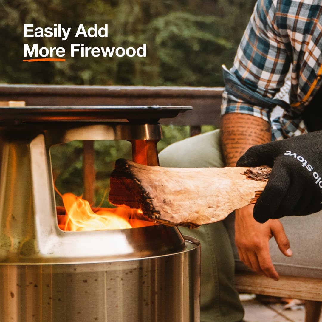 Solo Stove Bonfire Grillrost mit Aufsatz, Gusseisen-Grillrost mit Edelstahlaufsatz - Erhöhung von 20