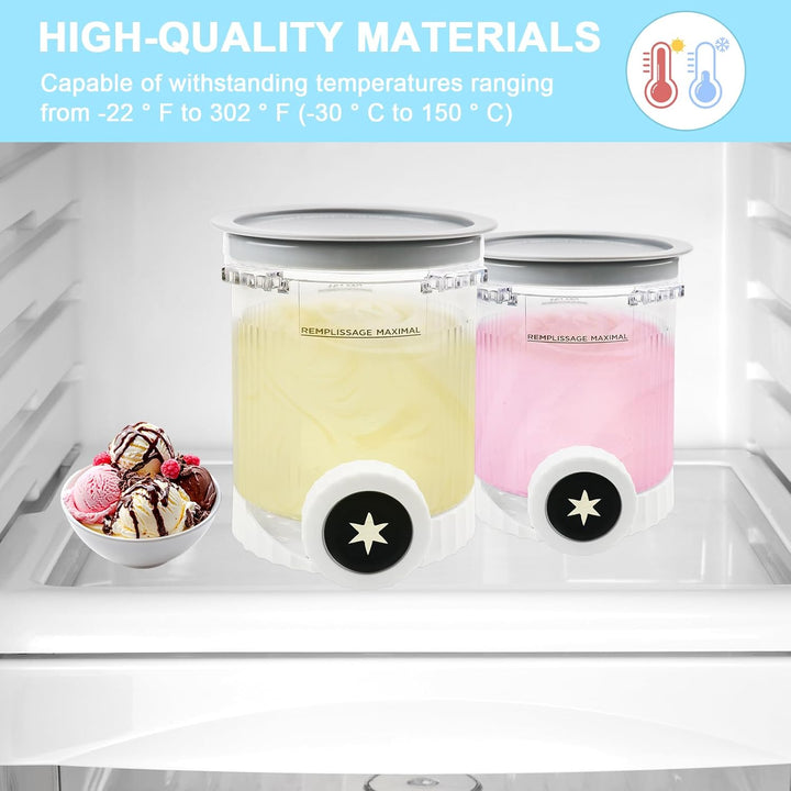 2 Stück Creami Behälter für Ninja Swirl, Tubs Zubehör für die Ninja Creami NC701 NC700 Serie, BPA-fr
