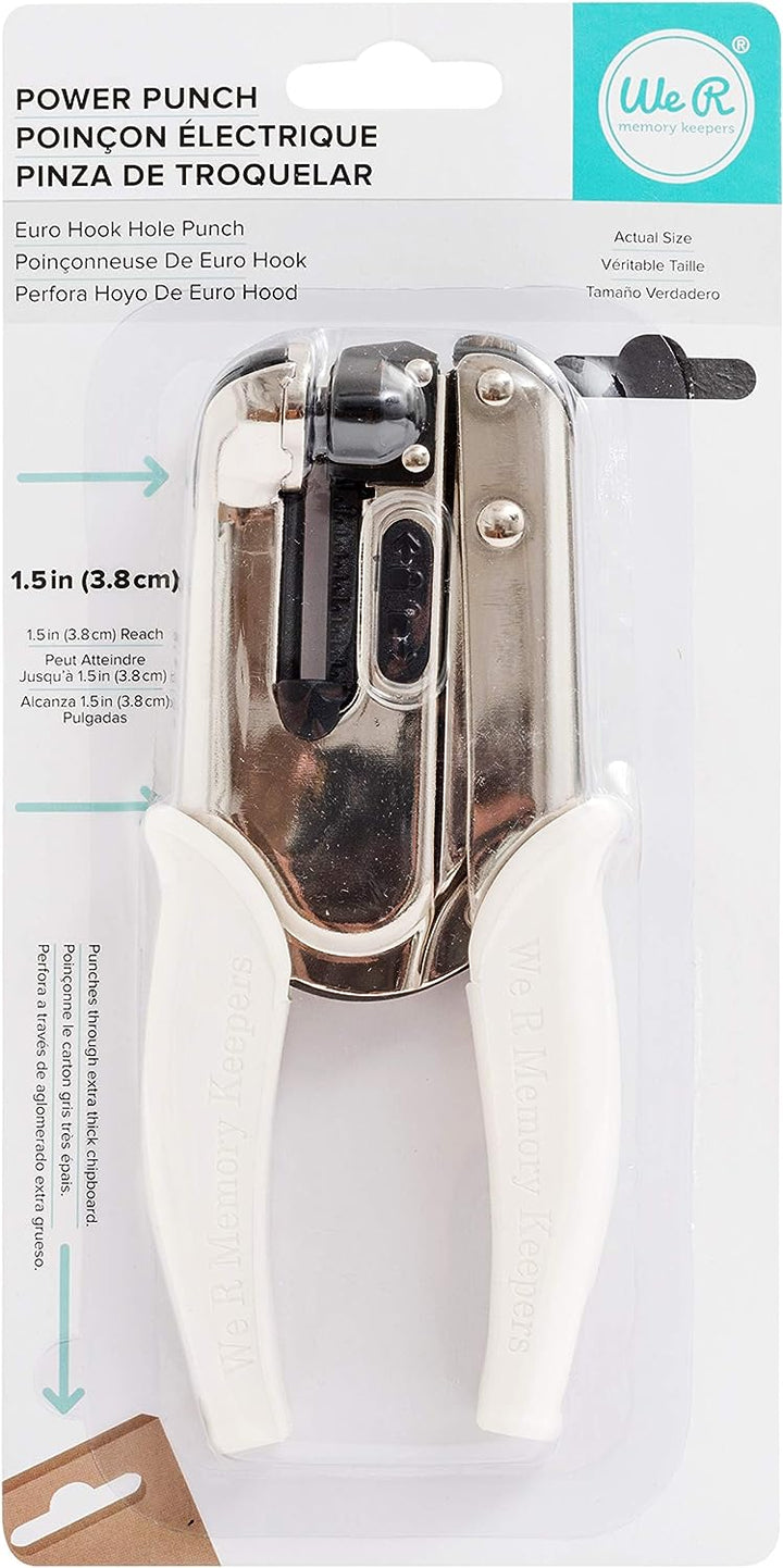 We R Memory Keepers Euro Hook Power Punch, Mehrfarbig, 1-1/2 Inch Euro-Haken Power Punch, Euro-Haken