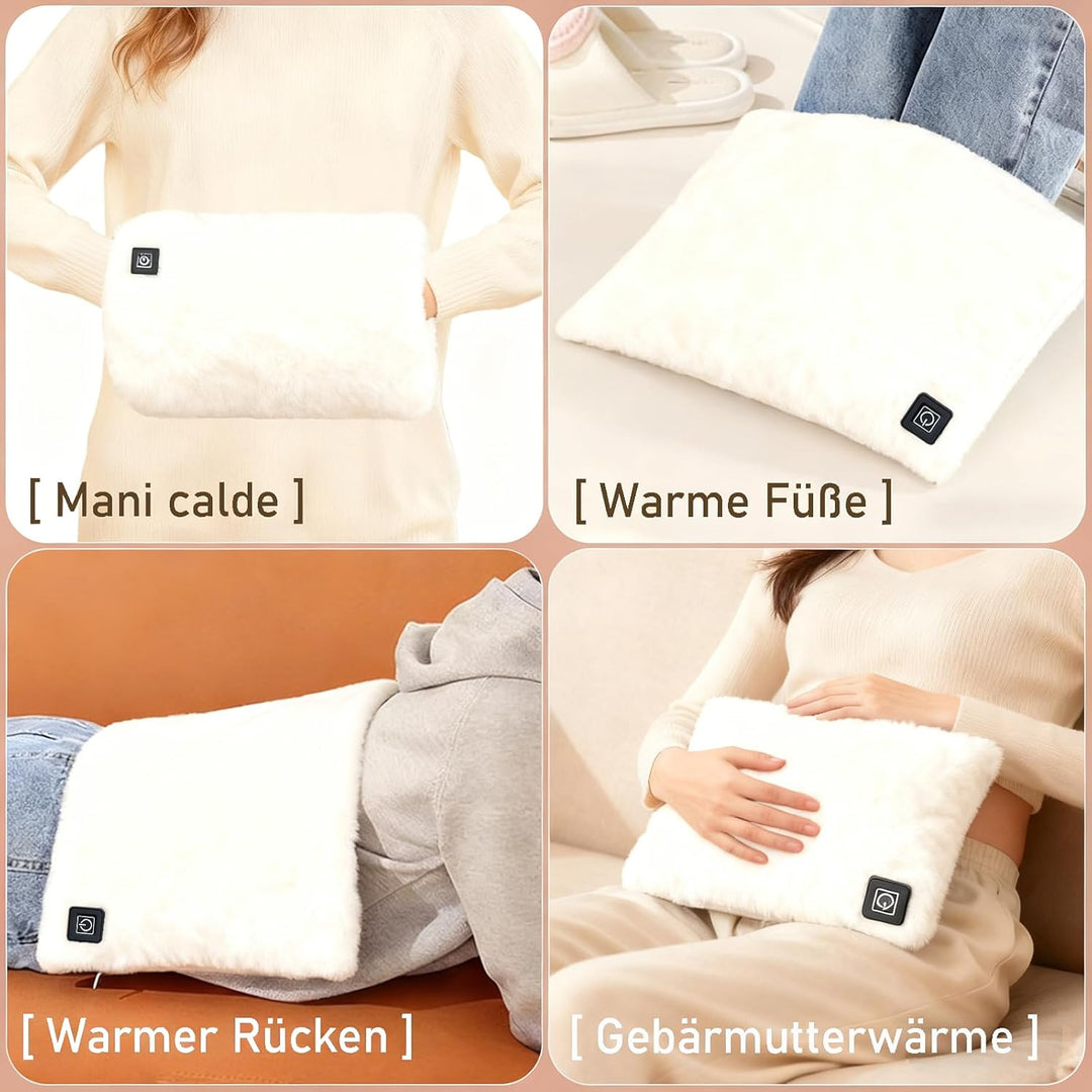 Handwärmer Elektrisch, Beheizbare Handschuhe mit 10000mAh Akku, Taschenwärmer wiederverwendbar 3 Hei