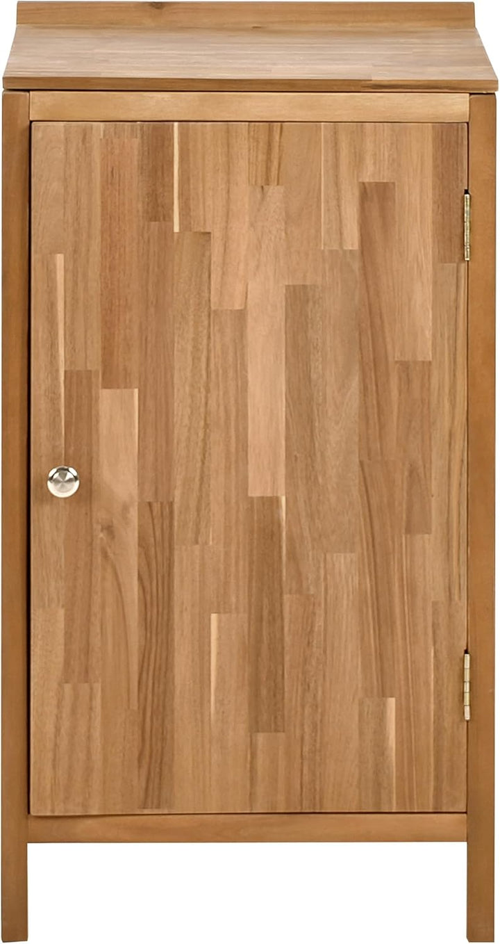 Beliani Outdoor-Küchenschrank Akazienholz braun schmal 50x50x90 cm mit Tür Venosa