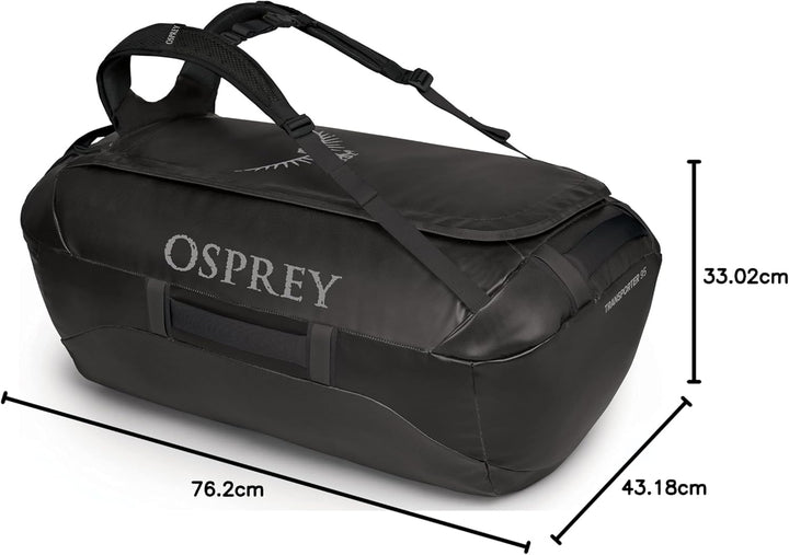 Osprey Unisex – Erwachsene Transporter 95 Duffel Bag Einheitsgrösse Schwarz, Einheitsgrösse Schwarz