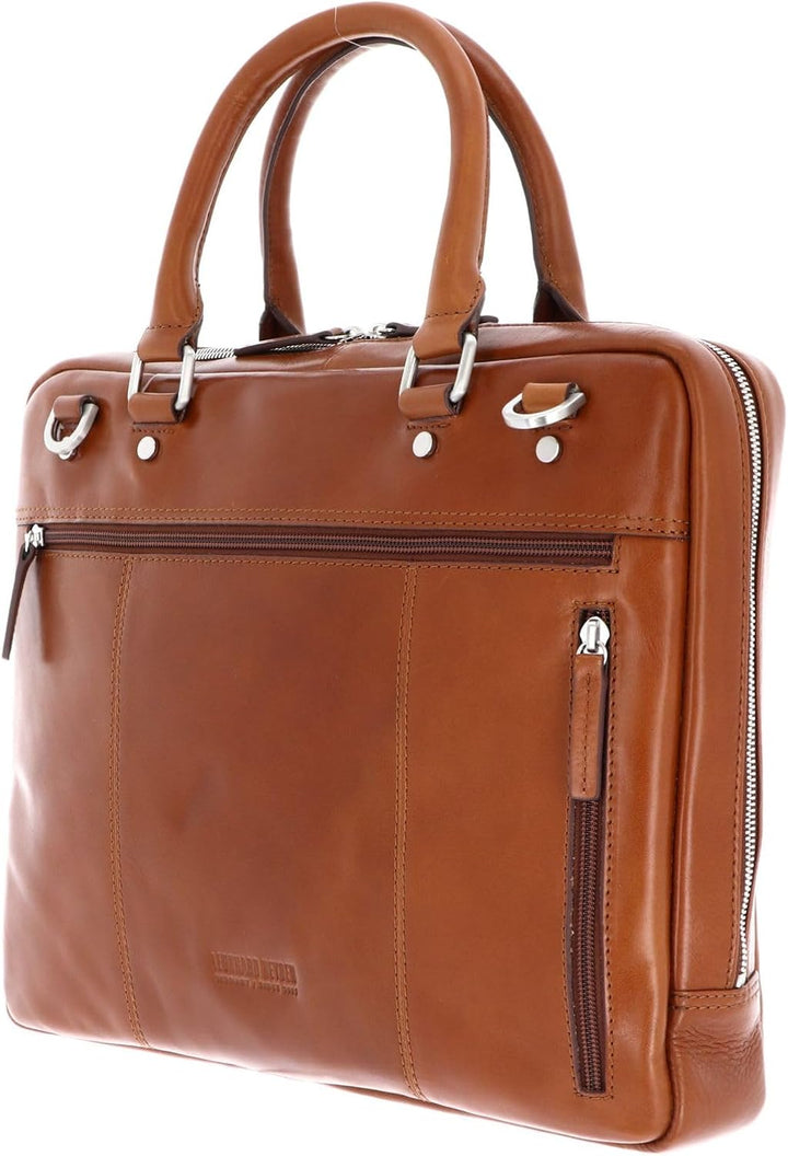 Leonhard Heyden Cambridge Aktentasche Leder 37 cm Laptopfach Cognac, Cognac