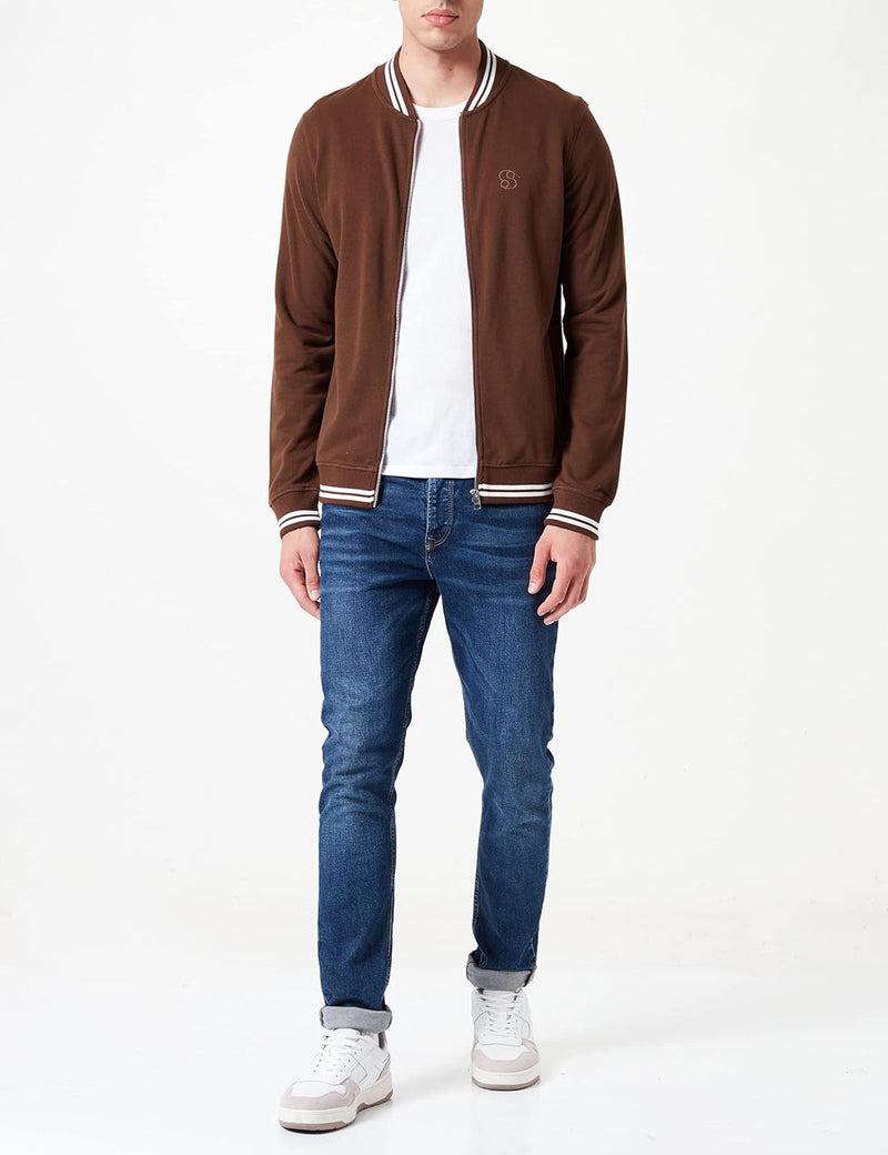 s.Oliver Herren Sweatshirt Jacke Langarm S Brown, S Brown